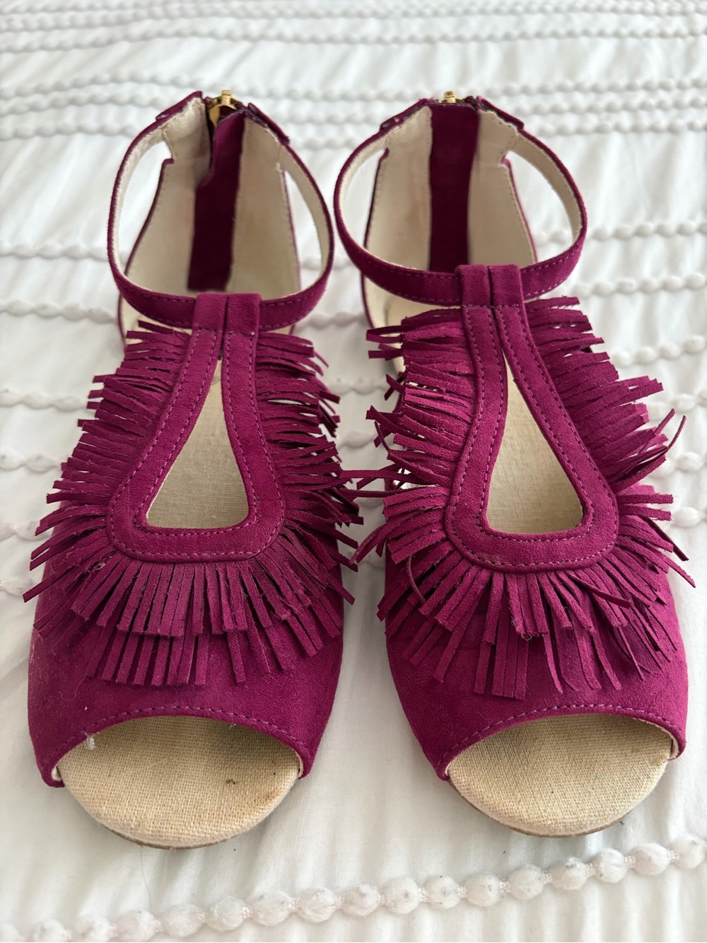 Joyfolie Delia Amethyst Boho Girls fringy Sandals